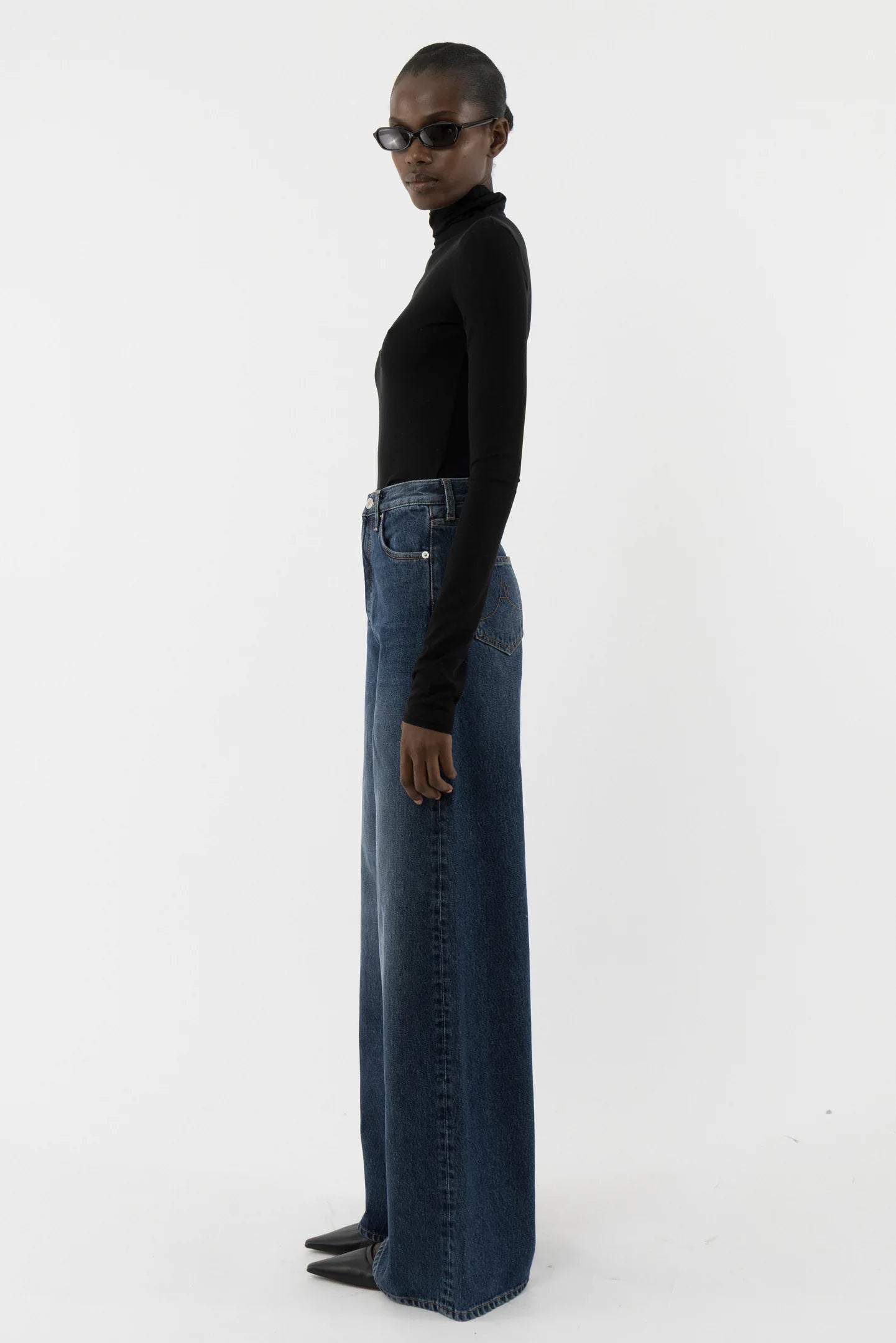 Wide Blue Wash Jeans