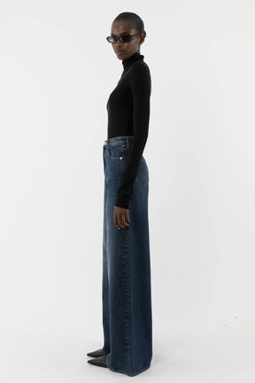 Wide Blue Wash Jeans