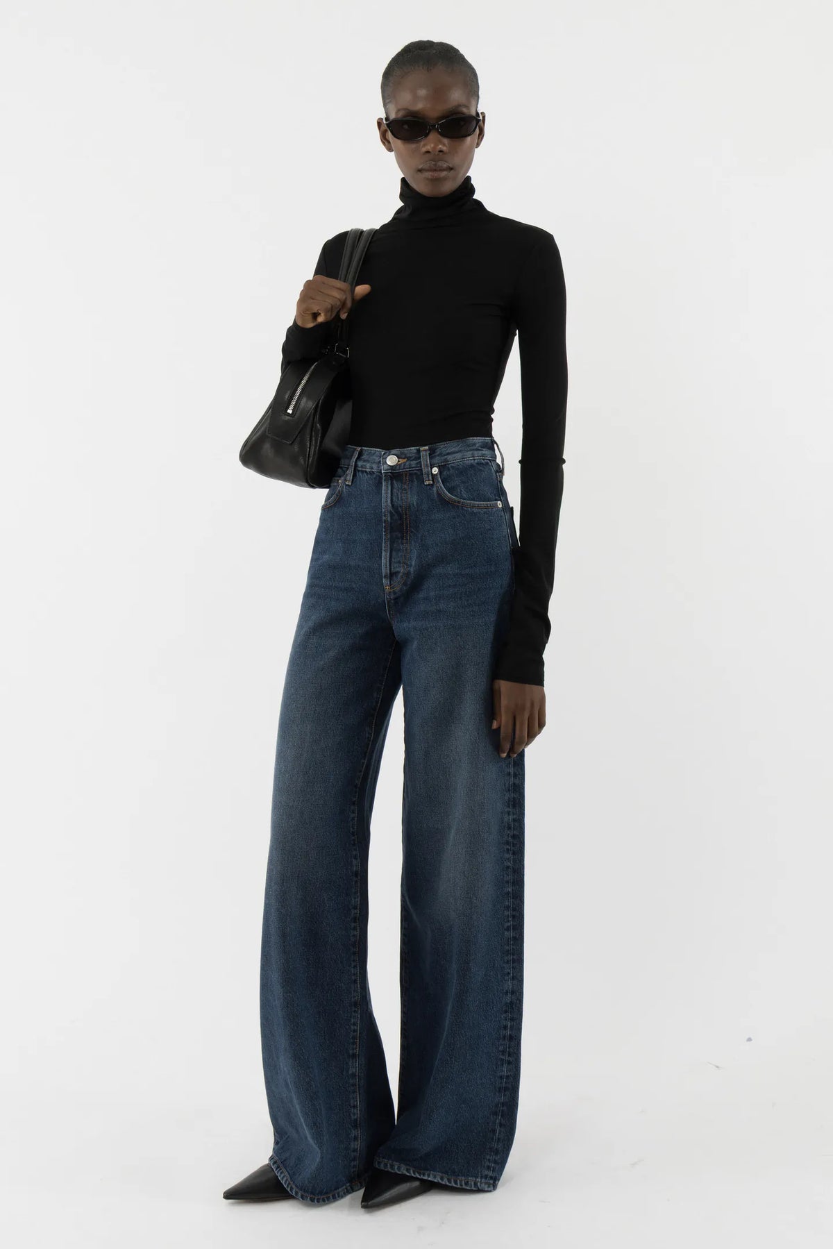 Wide Blue Wash Jeans