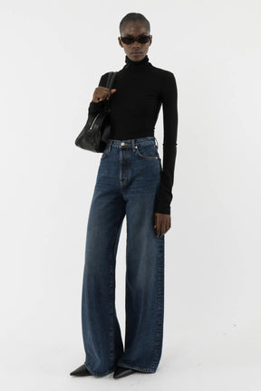 Wide Blue Wash Jeans