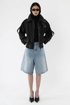Oversized Bermuda Light Wash Shorts